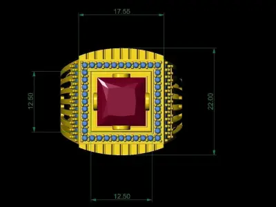 Mens Ring 3D print model get
