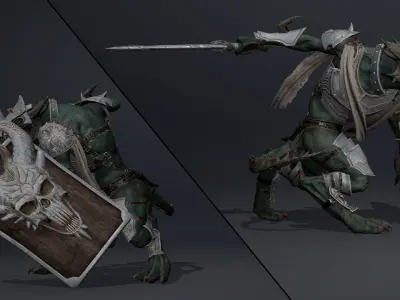 Mist Swordman Arm1 Low-poly 3D model