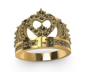 ring 15 years 3D print model