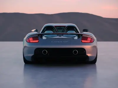 Sunset outdoor studio scene for automotive rendering 3D model