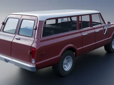 GMC Suburban 1972  3D print model