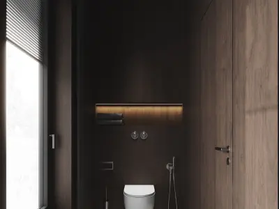 Bathroom Interior - 3d Model - Lighting 3D model