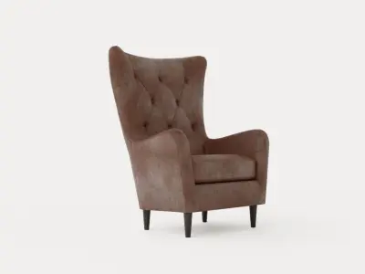 Fagersta Armchair Dark Brown Low-poly 3D model