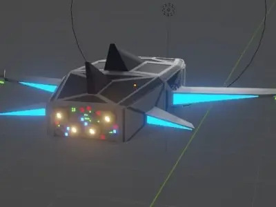 spacecraft 3D print model