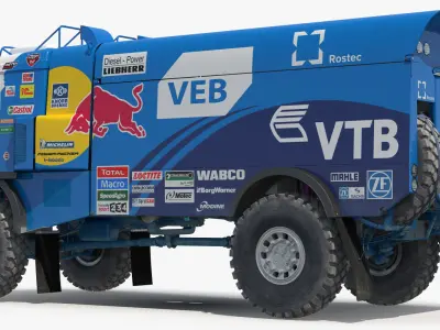 Dakar Racing Truck KAMAZ 4326 VK Rigged 3D model