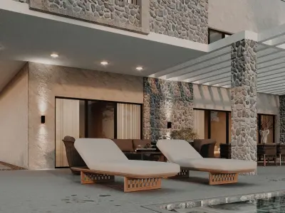 Luxury Bodrum Villa - Modern Architectural  3D model