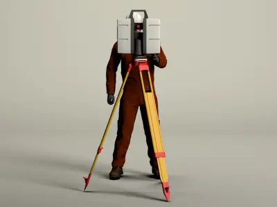 Taqueometros Full Station 3D model