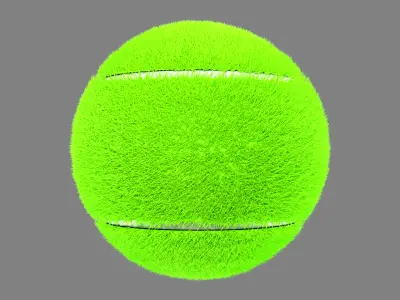Tennis Ball Low-poly 3D model