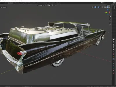 Cadillac Superior Porta Hearse Flowers 1959  3D model