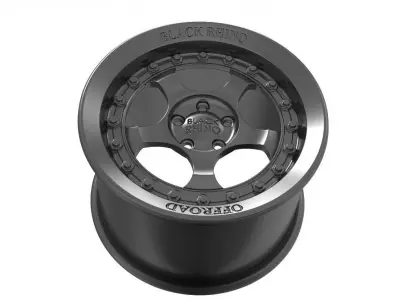 black rhino wheel rim model 3D print model