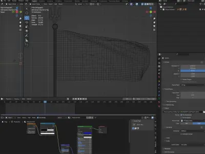 Flag of Ukraine Free 3D model
