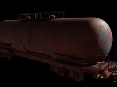 4 wagons complete textures and materials  Low-poly 3D model