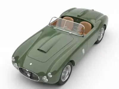 1950s Classic Italian Race Roadster Low-poly 3D model