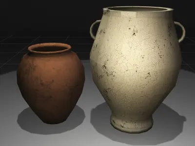 Vase Pack Low-poly 3D model