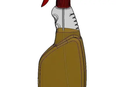 Mist spray bottle with nozzle 3D model