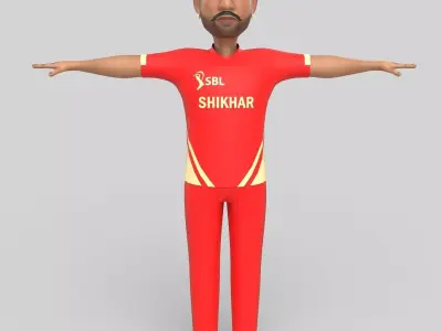 Shikhar Dhawan 3D model