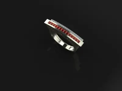baguette ring 3D print model