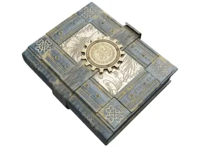 Steampunk Book Low-poly 3D model