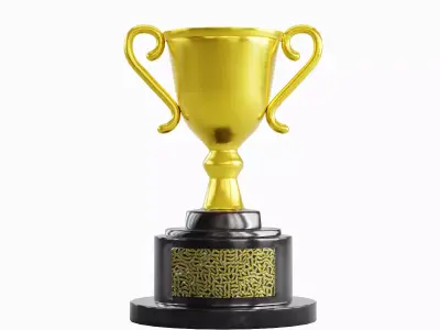 Trophy Gold Award 01 Low-poly 3D model