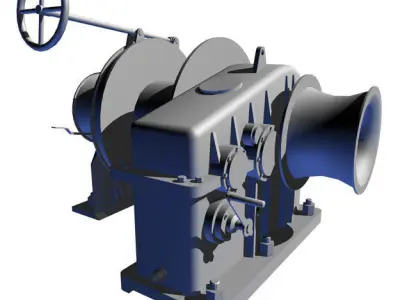 Marine Bow Winch Free 3D model