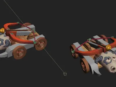 Cartoon version - Taurus crossbow car 3D model