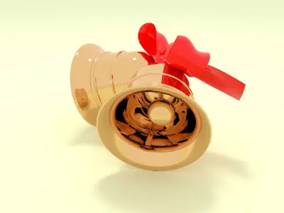 Golden Bell Low-poly  3D model