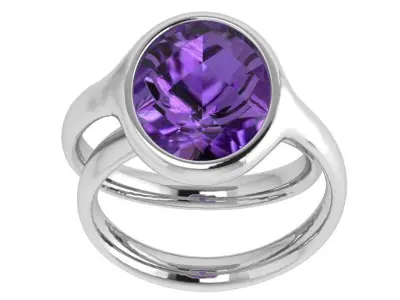 Oval Cut Unique Ring 4433 3D print model
