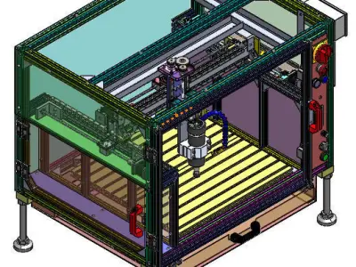 cnc milling machine mini full design 3D model