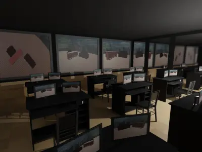 Talk Show Studio Low-poly 3D model