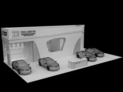 Booth Exhibition Stand a106 3D model