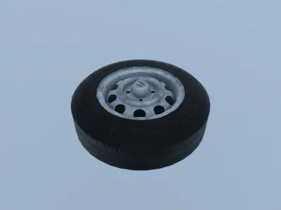 Tire wheel Low-poly 3D model