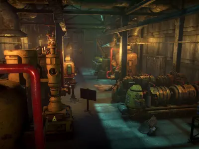 Manufactory game ready Low-poly 3D model