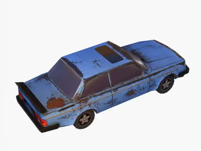 Old Car  1 Low-poly 3D model