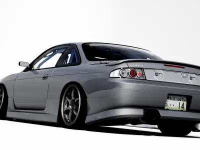 GP Sports G-FOUR S14 Silvia Kouki - GT7 Base Low-poly 3D model