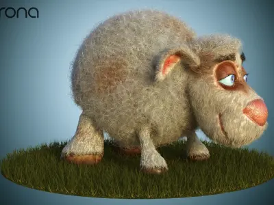 Sheep Dog for production render in Corona 3D model