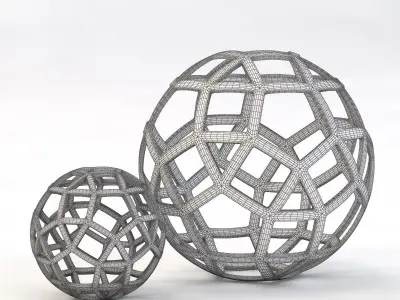Geo Large Decorative Metal Ball 3D model