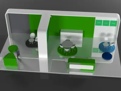 3D Booth Model 3D model 3D model