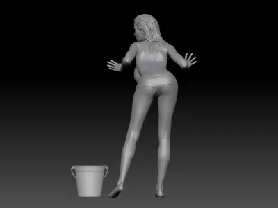 CAR WASH GIRL 2 3D print model