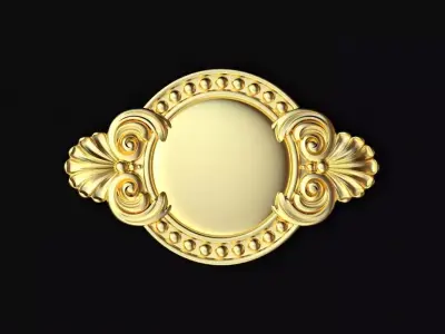 Central decor ornament for furniture 3D model 351