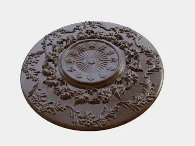 Wooden Clock Decor 3D print model 2