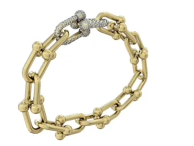 HardWear Bracelet Diamond Jewelry Low-poly 3D model