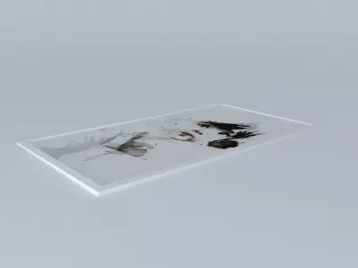 Table Young Girl - Painting Free 3D model