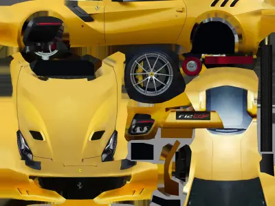 Generic Supercar v19 Low-poly 3D model