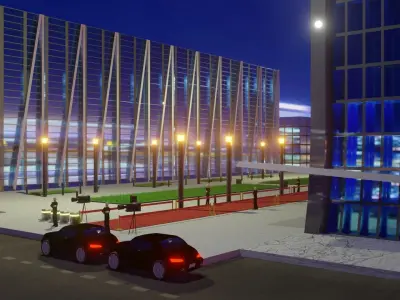 red carpet event Low-poly 3D model