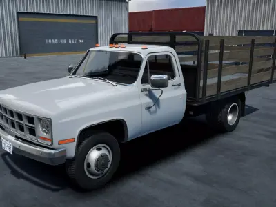 Stack farmer pickup truck unity asset Low-poly 3D model