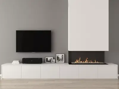 Fireplace With Decor 31 3D model
