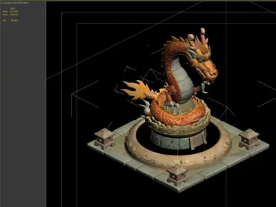 long statue 3D model