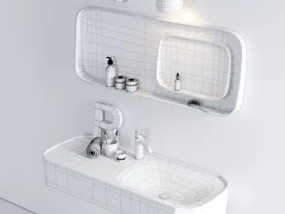 Washbasin Rexa Design Fonte set 3 3D model
