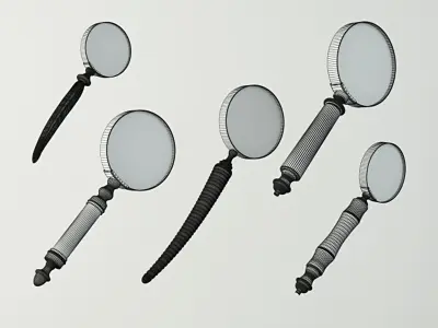Decorative Magnifying Glasses by ZARA HOME 3D model