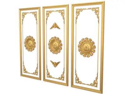 Plaster decorative frame 3d mode 011 3D model